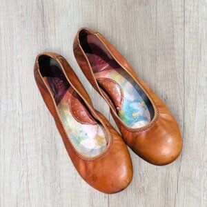 Born Julianne Leather Ballet Flats Henna Brown Slip-On Comfort Shoes Size 8.5